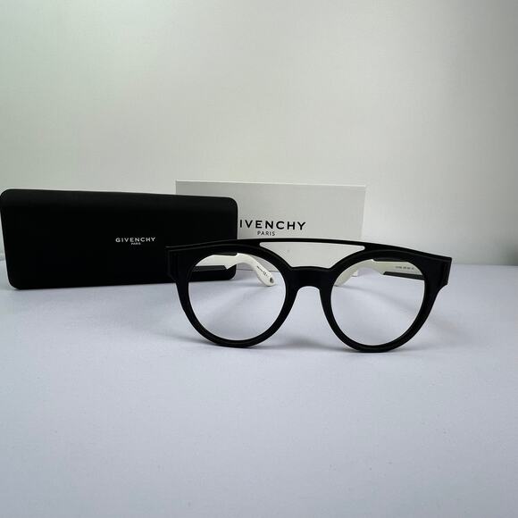 Givenchy Accessories - Givenchy GV 7017/N/S 807IR Black Lens / Black & White Frame Sunglasses - NO LENS